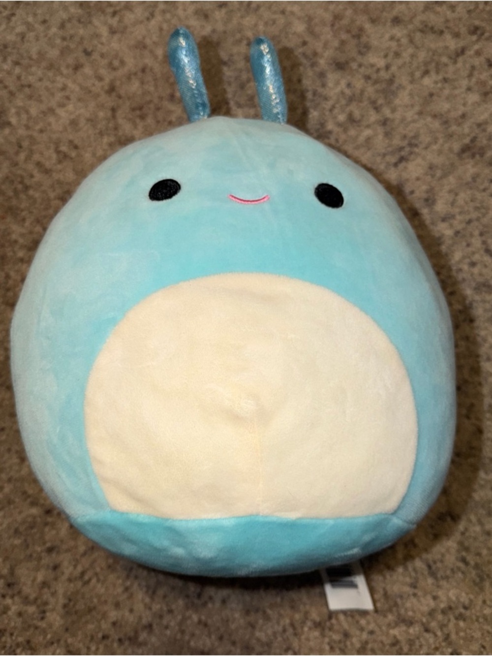Squishmallow Sid Snail Blue Tie-Dyed Soft Plush Kellytoy Rainbow